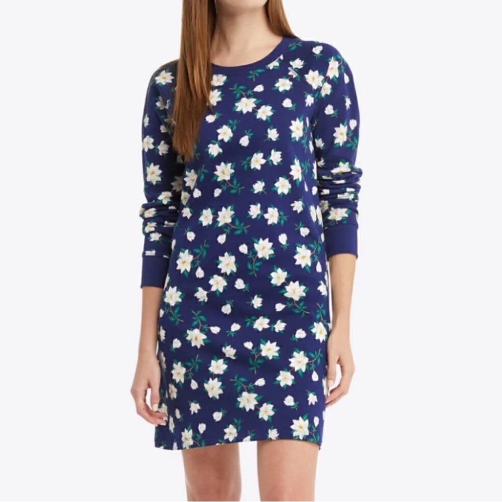 Draper James Navy Magnolia Sweatshirt dress